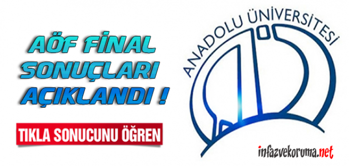 2017 Yılı AÖF Güz Dönemi Final Sınavı Sonuçları Açıklandı !