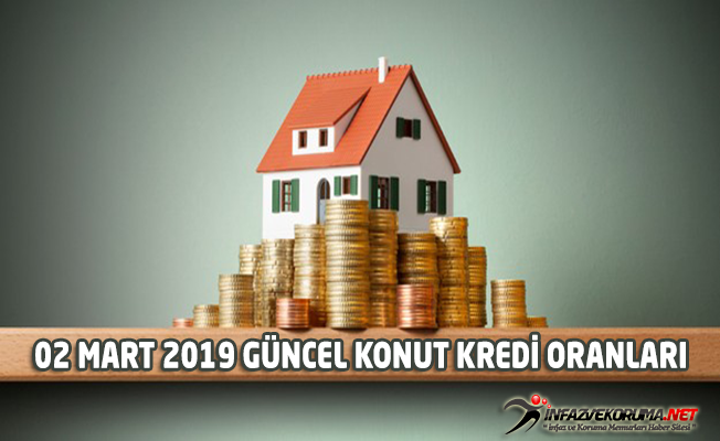 02 Mart 2019 Tarihli Güncel Konut Kredi Oranları