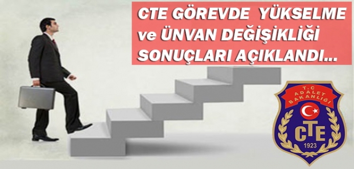 CTE Görevde Yükselme ve Ünvan Değişikliği Sonuçları Açıklandı...