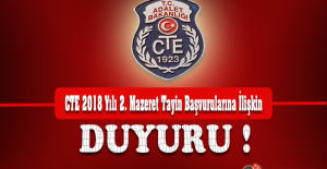 CTE 2018 Yılı 2. Mazeret Tayin Başvurularına İlişkin Duyuru !