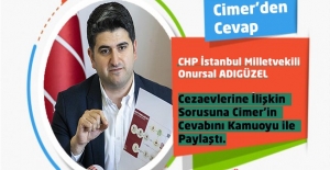 CHP İstanbul Milletvekili Onursal ADIGÜZEL'in Cezaevlerine İlişkin Sorusuna Cimer'in Cevabı