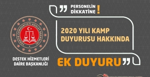 Adalet Bakanlığı 2020 Yılı Kamp Duyurusu Hakkında Ek Duyuru