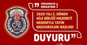 2020 Yılı 2 Dönem Aile Birliği Mazereti Nedeniyle Tayin Başvuruları Başladı