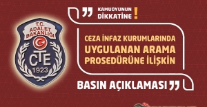 Ceza İnfaz Kurumlarında Uygulanan Arama Prosedürüne İlişkin Basın Açıklaması