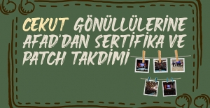 CEKUT Gönüllülerine AFAD’dan Sertifika ve Patch Takdimi