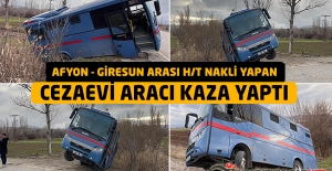 Afyon - Giresun Arası H/T Nakli Yapan Cezaevi Aracı Kaza Yaptı