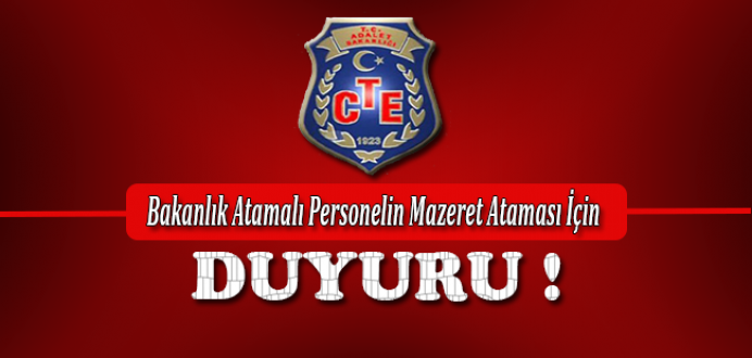 Bakanlık Atamalı Personelin Mazeret Ataması İçin Duyuru !