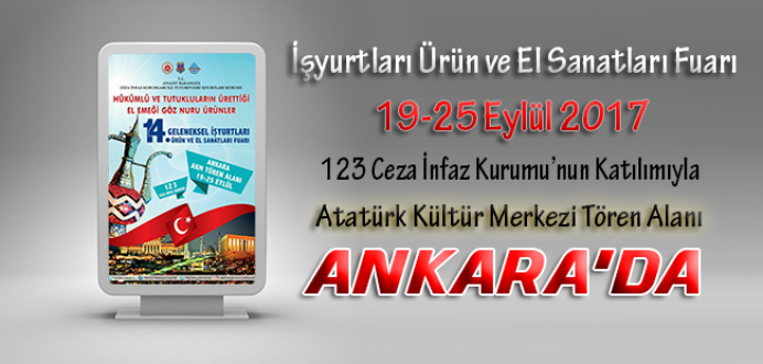 İşyurtları Kurumunca 2017 Yılının Altı'ncı Fuarı Ankara'da Yapılacaktır.