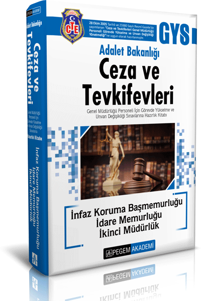 Pegem Akademi Yayıncılık  - İnfaz Koruma Başmemurluğu-İdare Memurluğu-İkinci Müdürlük Hazırlık Kitabı